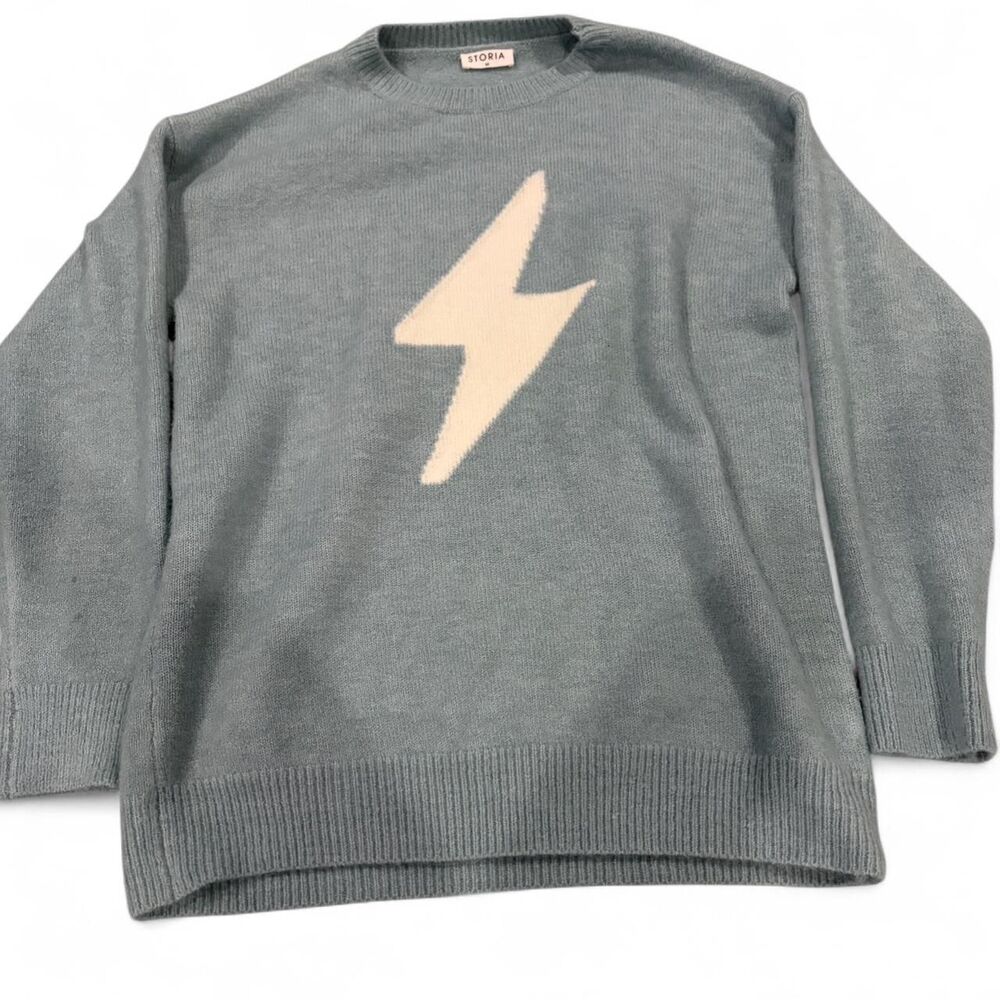 Unbranded Women's Blue and Grey Jumper